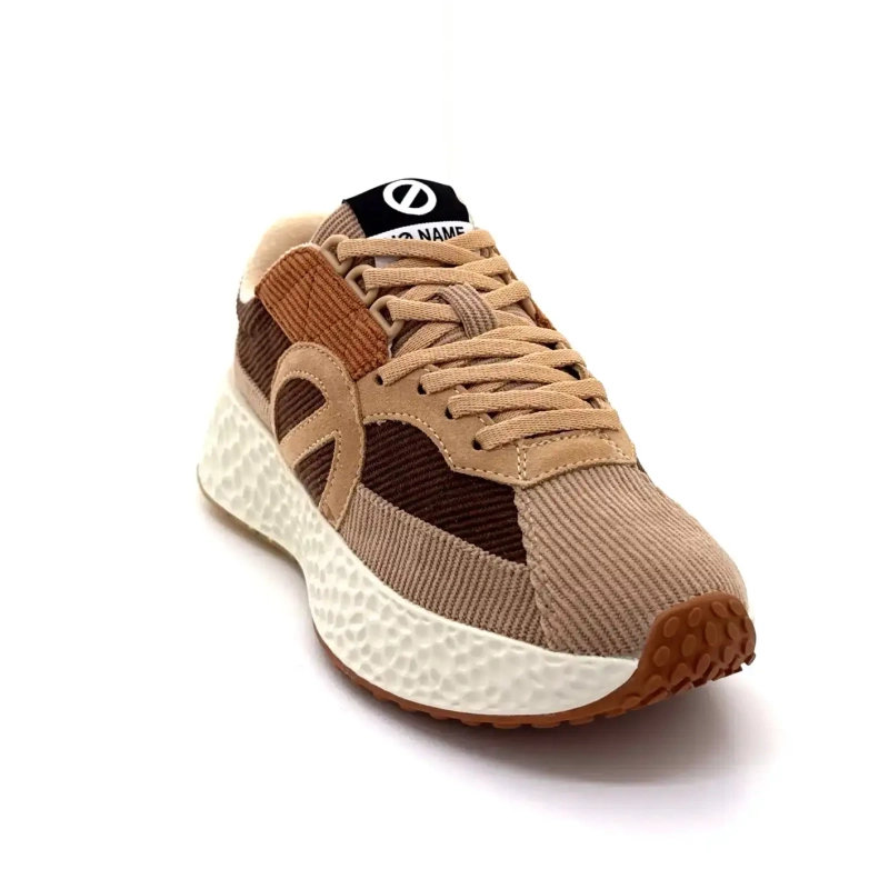 No Name Carter Runner Bruin Fluweel Ivoire Chaussures