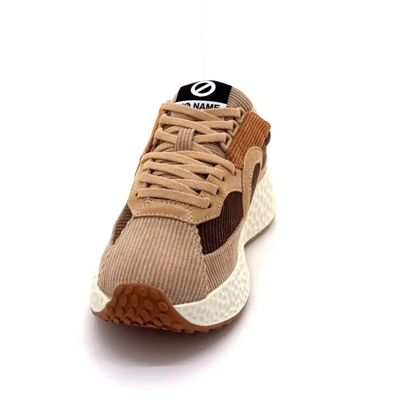 No Name Carter Runner Brown Velvet Ivoire Chaussures