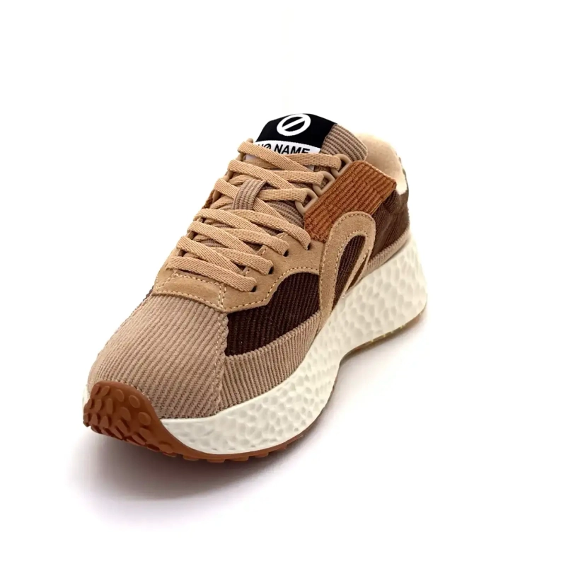 No Name Carter Runner Bruin Fluweel Ivoire Chaussures