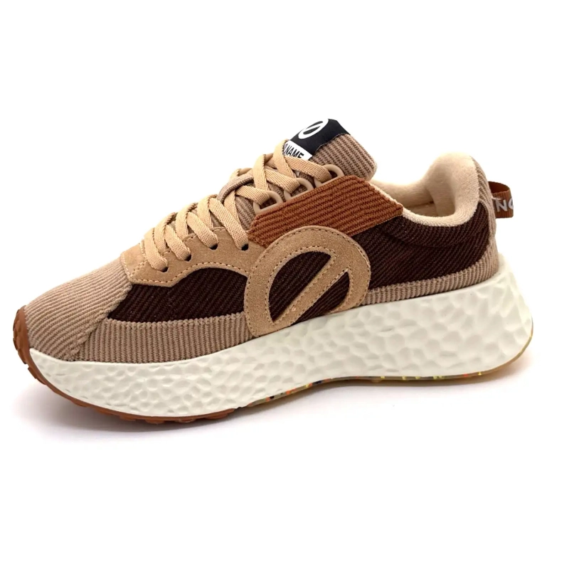 No Name Carter Runner Bruin Fluweel Ivoire Chaussures