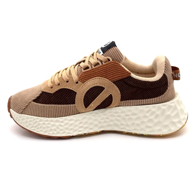 No Name Carter Runner Brown Velvet Ivoire Chaussures