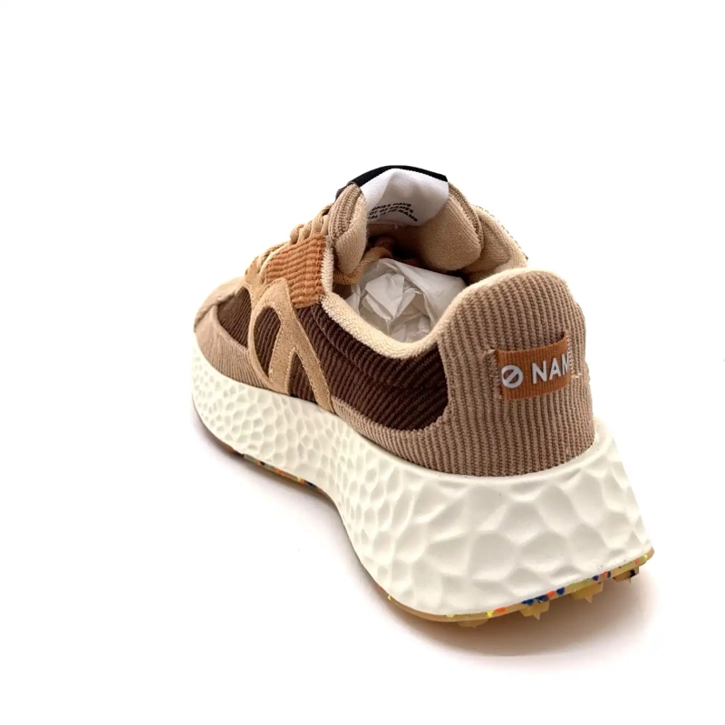 No Name Carter Runner Bruin Fluweel Ivoire Chaussures