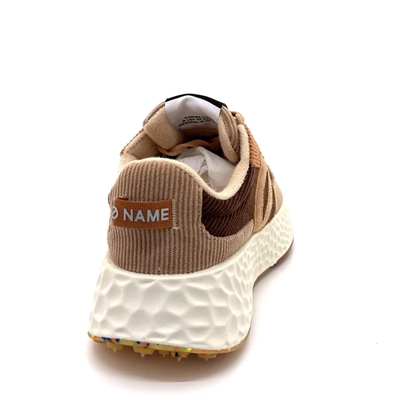 No Name Carter Runner Bruin Fluweel Ivoire Chaussures