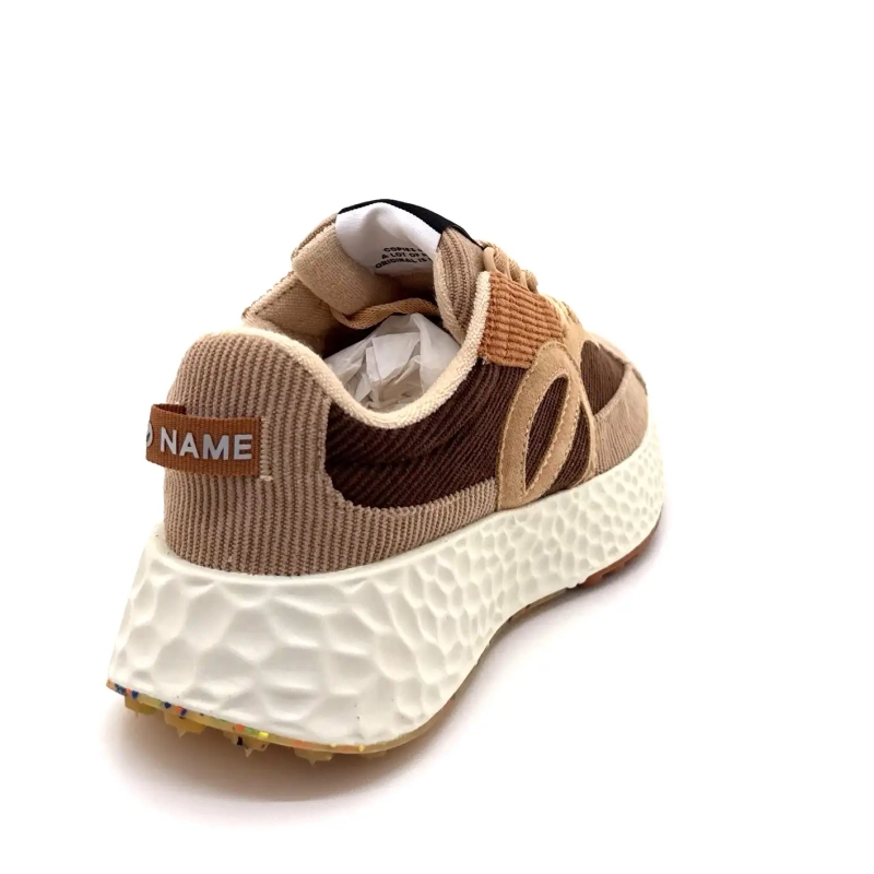 No Name Carter Runner Brown Velvet Ivoire Chaussures