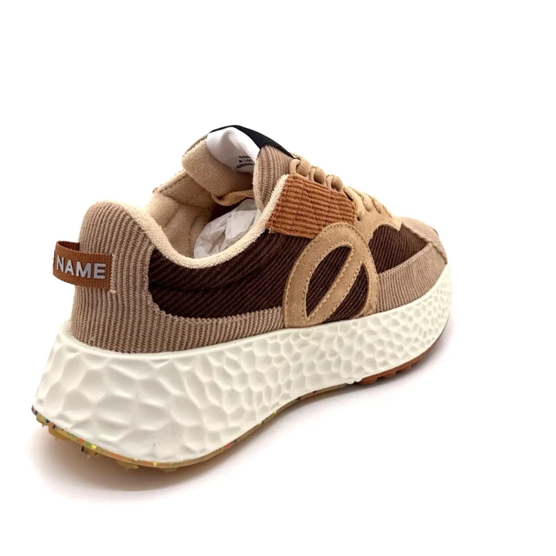 No Name Carter Runner Brown Velvet Ivoire Chaussures