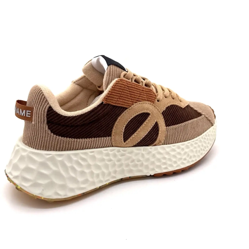 No Name Carter Runner Brown Velvet Ivoire Chaussures