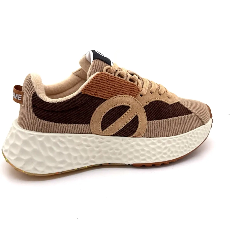 No Name Carter Runner Bruin Fluweel Ivoire Chaussures