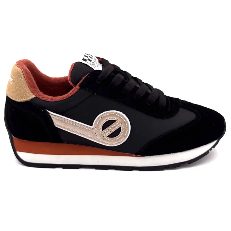 No Name City Run Jogger Textiel Suède Zwart Ivoire Chaussures