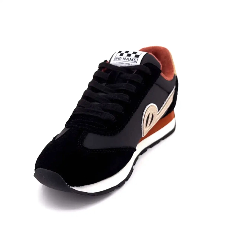 No Name City Run Jogger Textile Suede Black Ivoire Chaussures