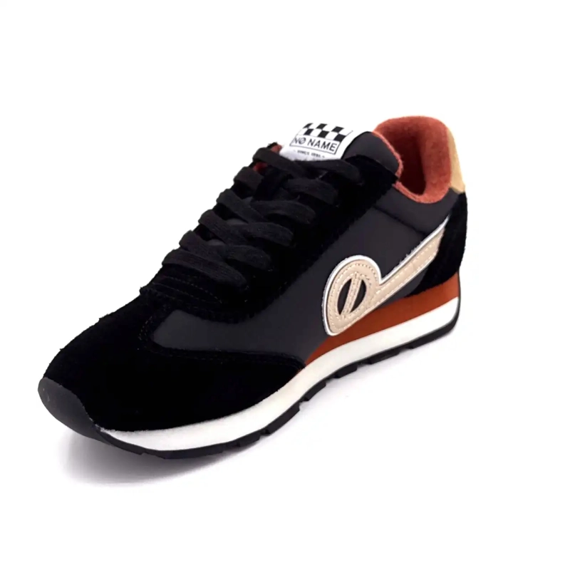 No Name City Run Jogger Textile Suede Black Ivoire Chaussures