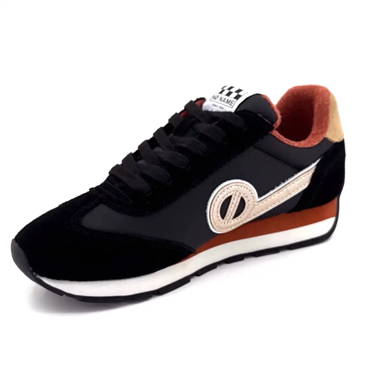 No Name City Run Jogger Textile Suede Black Ivoire Chaussures