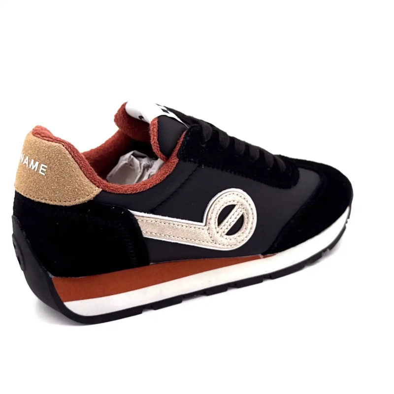 No Name City Run Jogger Textiel Suède Zwart Ivoire Chaussures