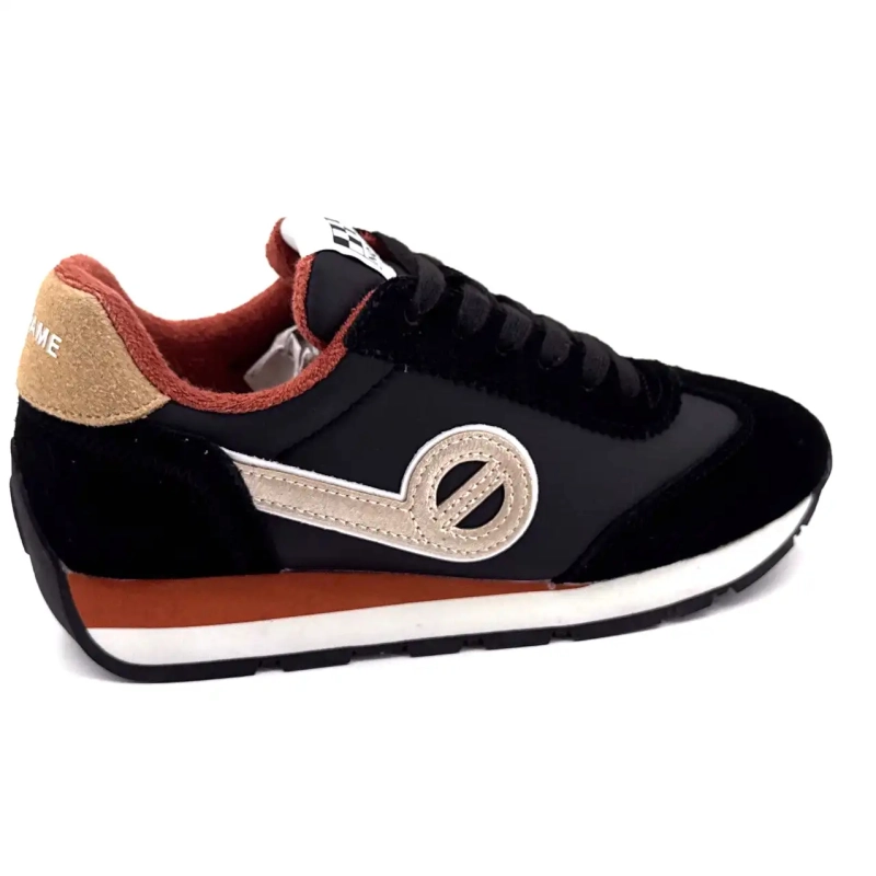 No Name City Run Jogger Textile Suede Black Ivoire Chaussures