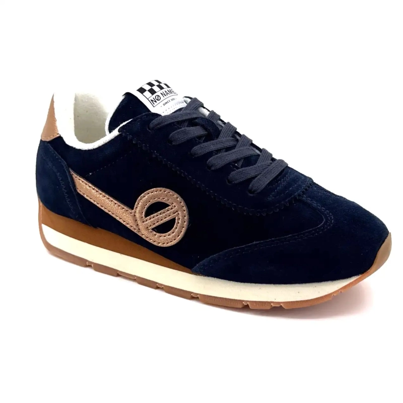 No Name City Run Jogger Navy Suede Ivoire Chaussures