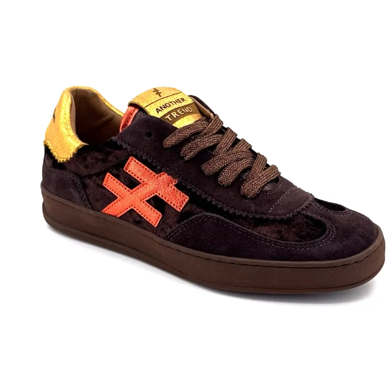 Another Trend A0328103 Σουέτ Ύφασμα Καφέ Ivoire Chaussures