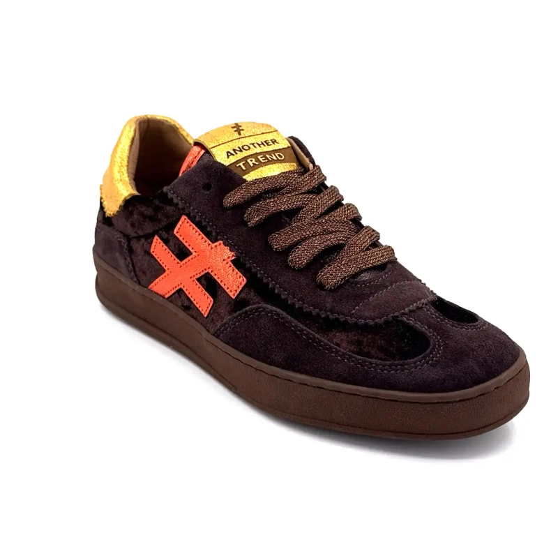 Another Trend A0328103 Camurça Têxtil Marrom Ivoire Chaussures