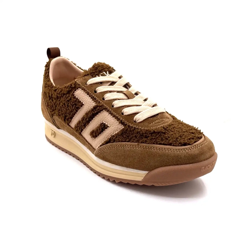 Back70 108009 Semsket skinn Tekstil Brun Ivoire Chaussures