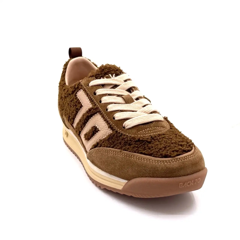 Back70 108009 Daim Textile Marron Ivoire Chaussures