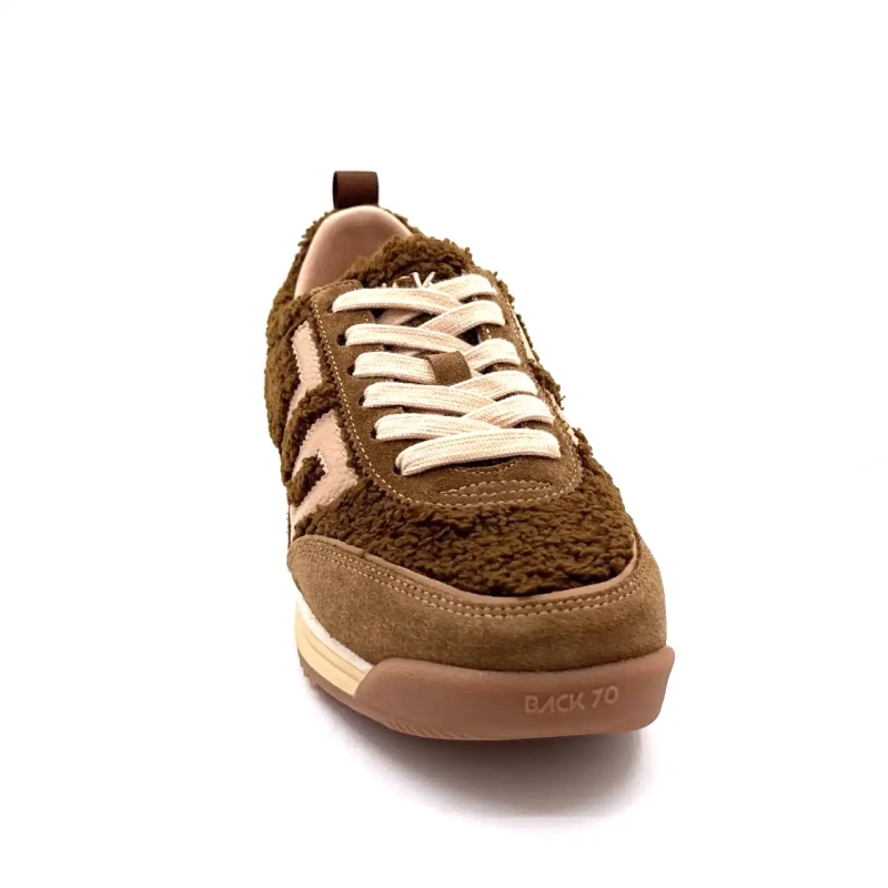 Back70 108009 Daim Textile Marron Ivoire Chaussures