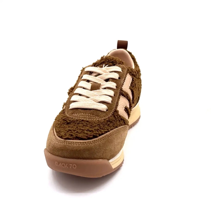 Back70 108009 Wildleder Textil Braun Ivoire Chaussures