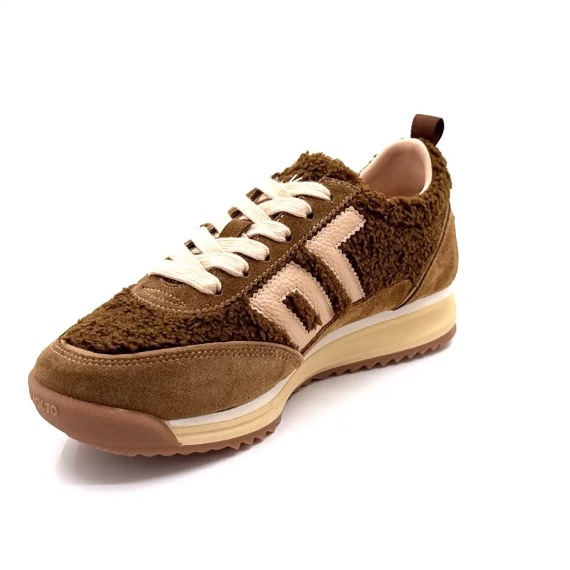 Back70 108009 Ruskind Tekstil Brun Ivoire Chaussures