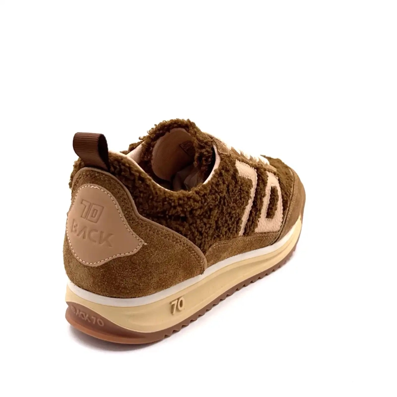 Back70 108009 Wildleder Textil Braun Ivoire Chaussures