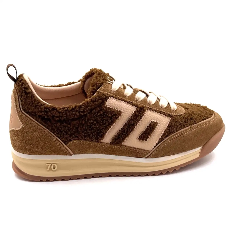 Back70 108009 Daim Textile Marron Ivoire Chaussures