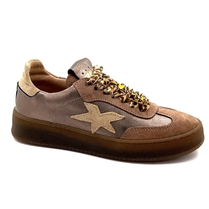 Méliné 525 M-Sbt Cuir Bronze Taupe Ivoire Chaussures