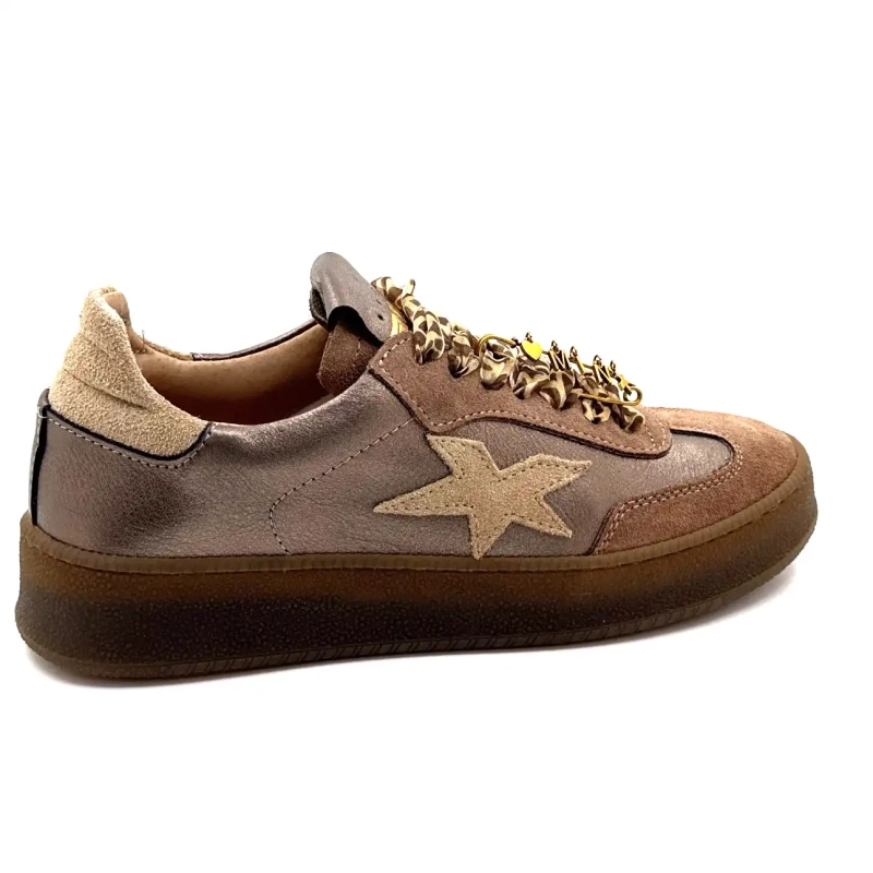 Méliné 525 M-Sbt Cuir Bronze Taupe Ivoire Chaussures