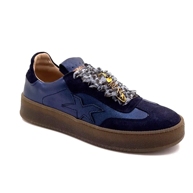 Méliné 525 M-Sbt Læder & Ruskind Marineblå Ivoire Chaussures