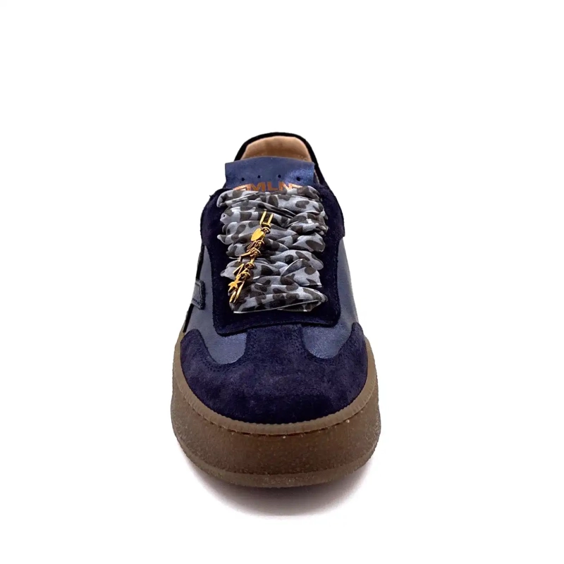 Méliné 525 M-Sbt Skóra i zamsz Granatowy Ivoire Chaussures