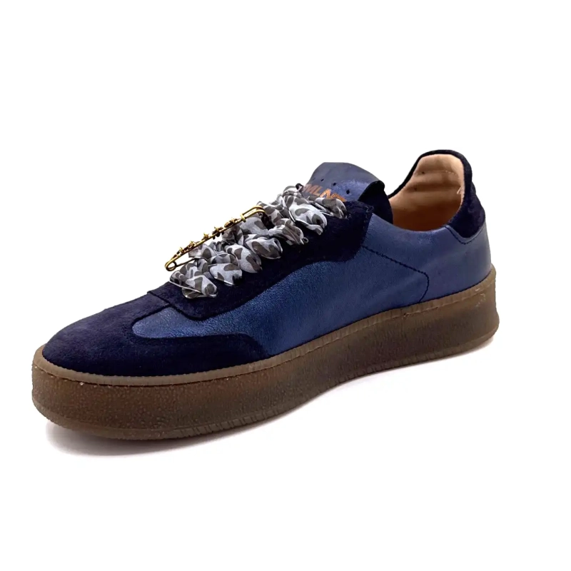 Méliné 525 M-Sbt Leather & Suede Navy Ivoire Chaussures