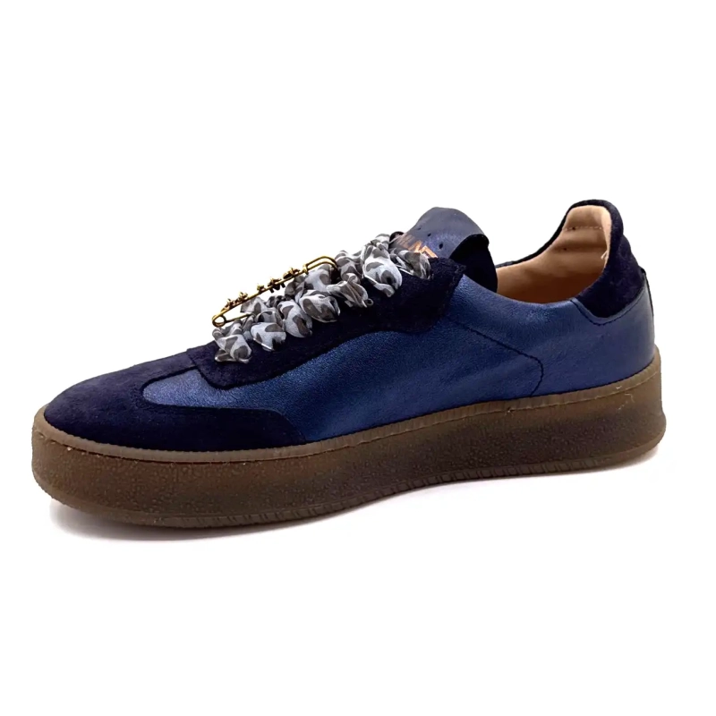 Méliné 525 M-Sbt Pelle e Pelle Scamosciata Blu Navy Ivoire Chaussures
