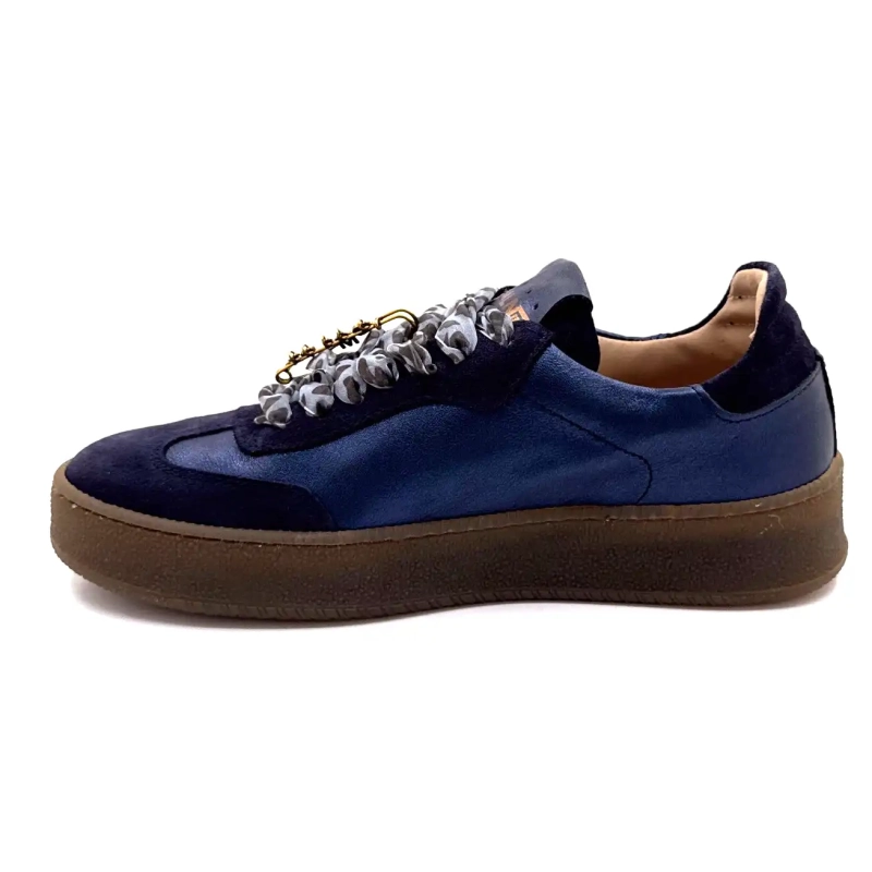Méliné 525 M-Sbt Piele și Suede Bleumarin Ivoire Chaussures