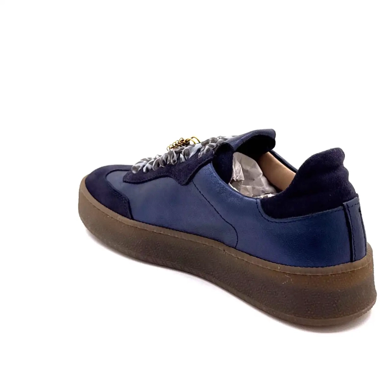 Méliné 525 M-Sbt Piele și Suede Bleumarin Ivoire Chaussures