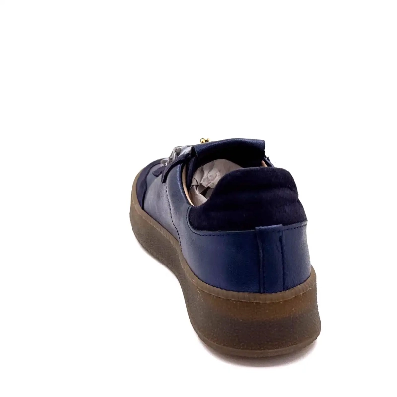 Méliné 525 M-Sbt Cuero y Ante Azul Marino Ivoire Chaussures