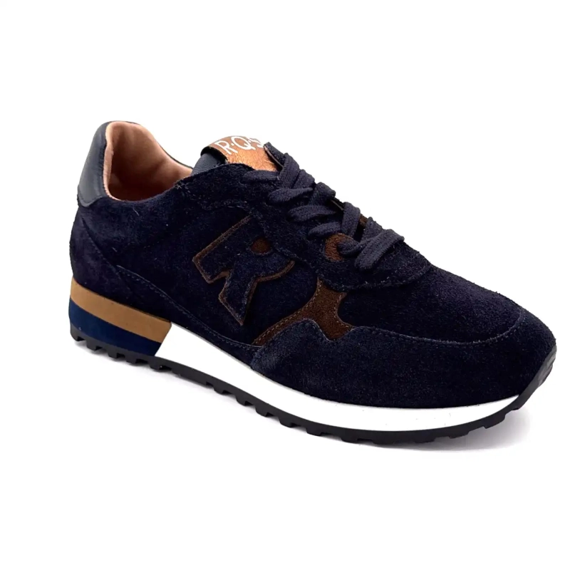 Reqins Mania Daim Marine Ivoire Chaussures