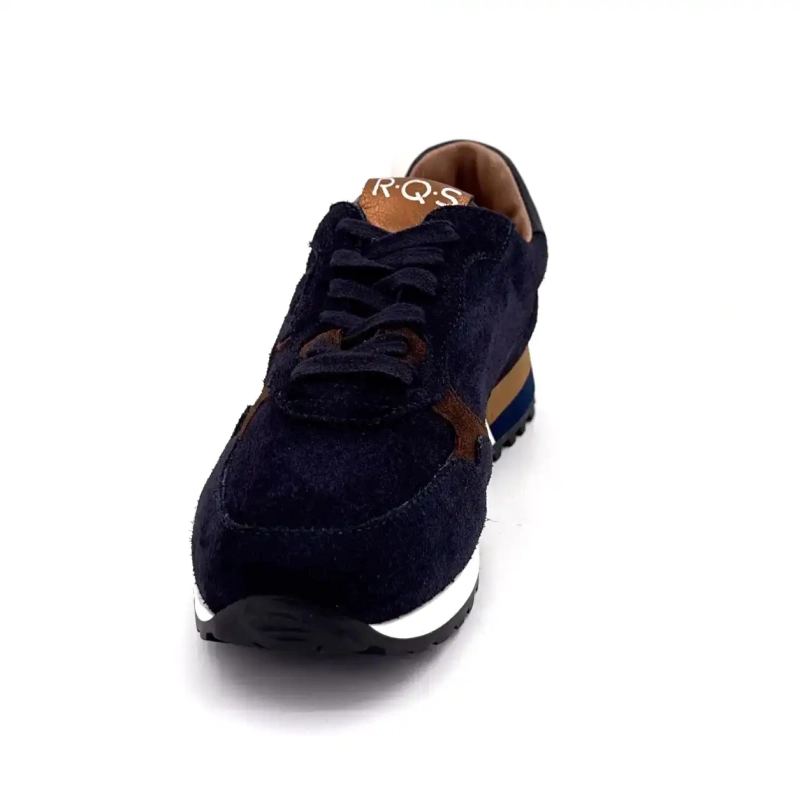 Reqins Mania Ruskind Marineblå Ivoire Chaussures