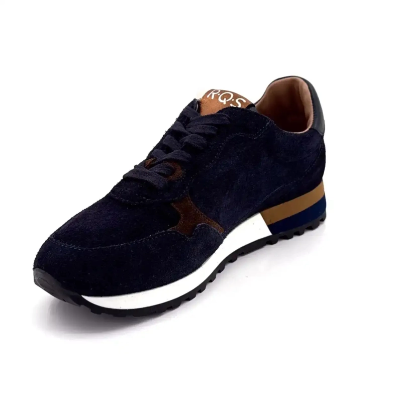 Reqins Mania Ruskind Marineblå Ivoire Chaussures