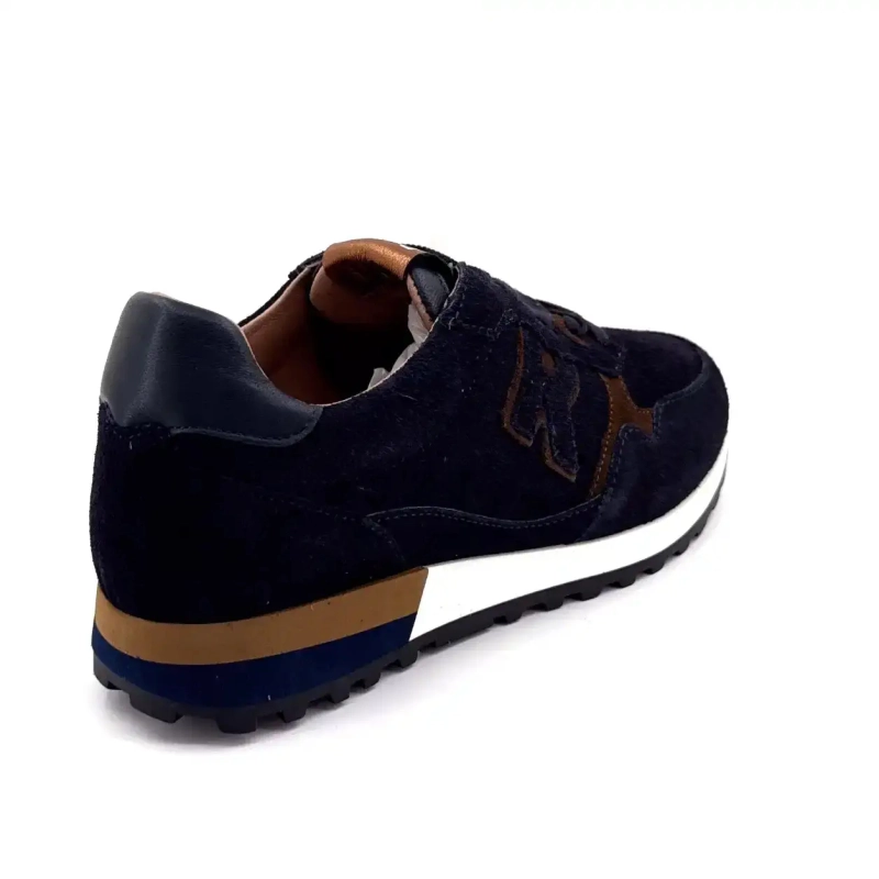 Reqins Mania Daim Marine Ivoire Chaussures