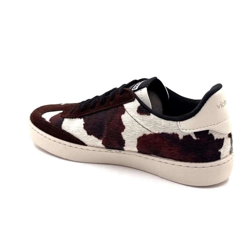 Victoria 1126224 Brązowy zamsz z nadrukiem krowim Ivoire Chaussures