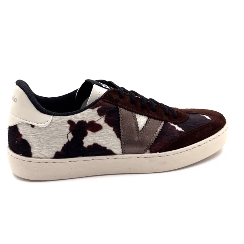 Victoria 1126224 Pelle scamosciata marrone stampa mucca Ivoire Chaussures