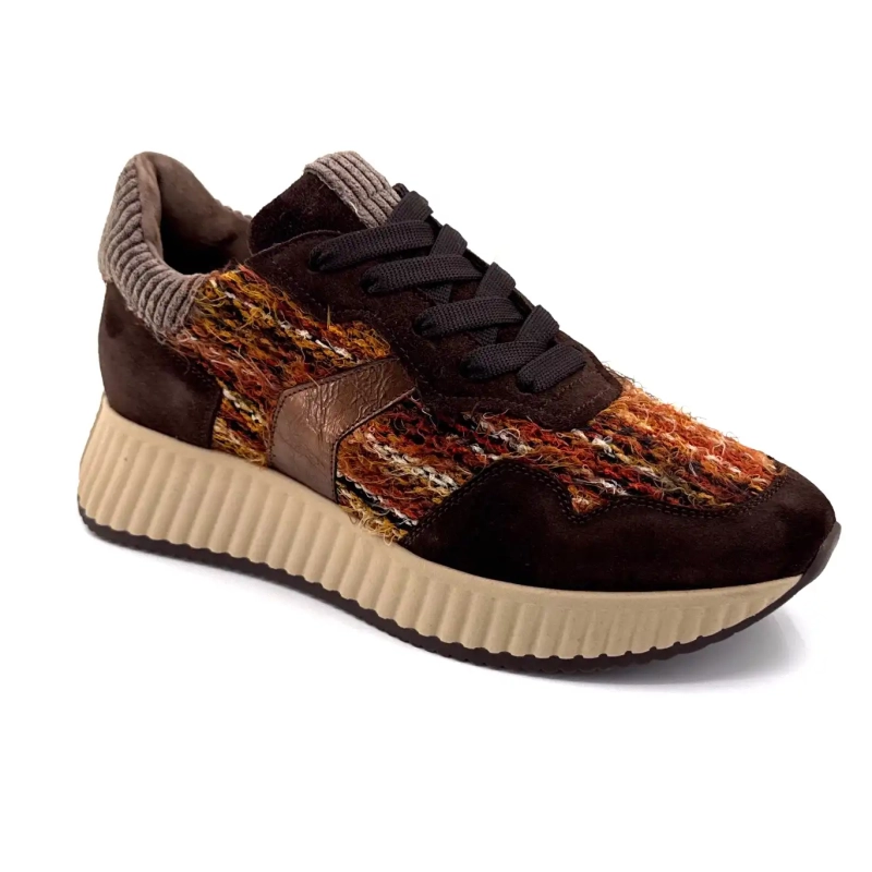 Softwaves 8.95.20 Ante Textil Marrón Naranja Ivoire Chaussures