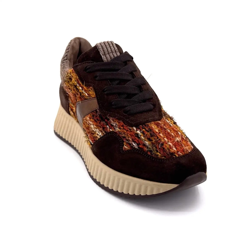 Softwaves 8.95.20 Ruskind Tekstil Brun Orange Ivoire Chaussures
