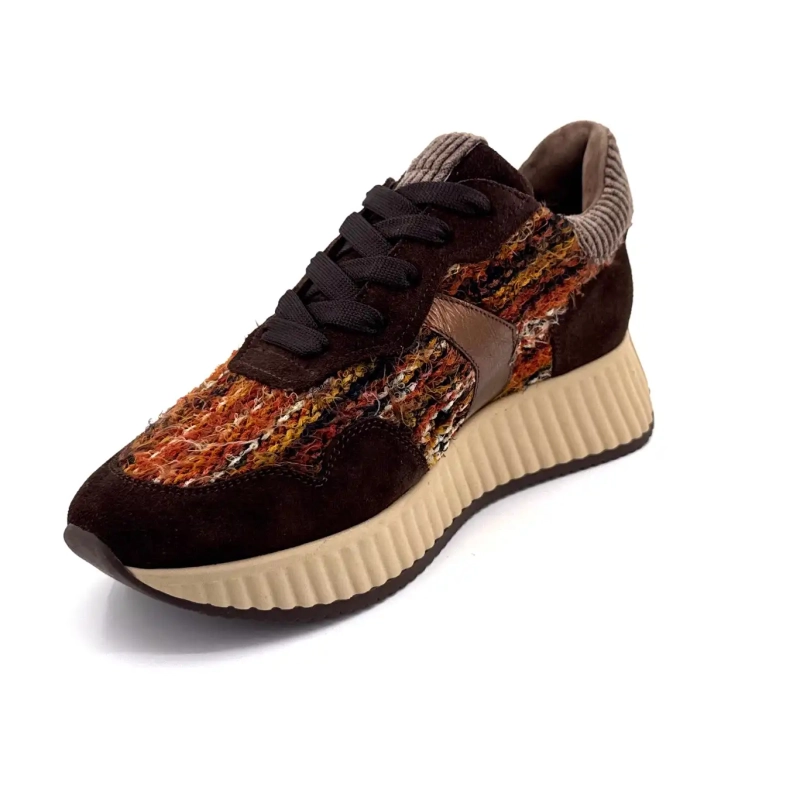 Softwaves 8.95.20 Semsket Tekstil Brun Oransje Ivoire Chaussures