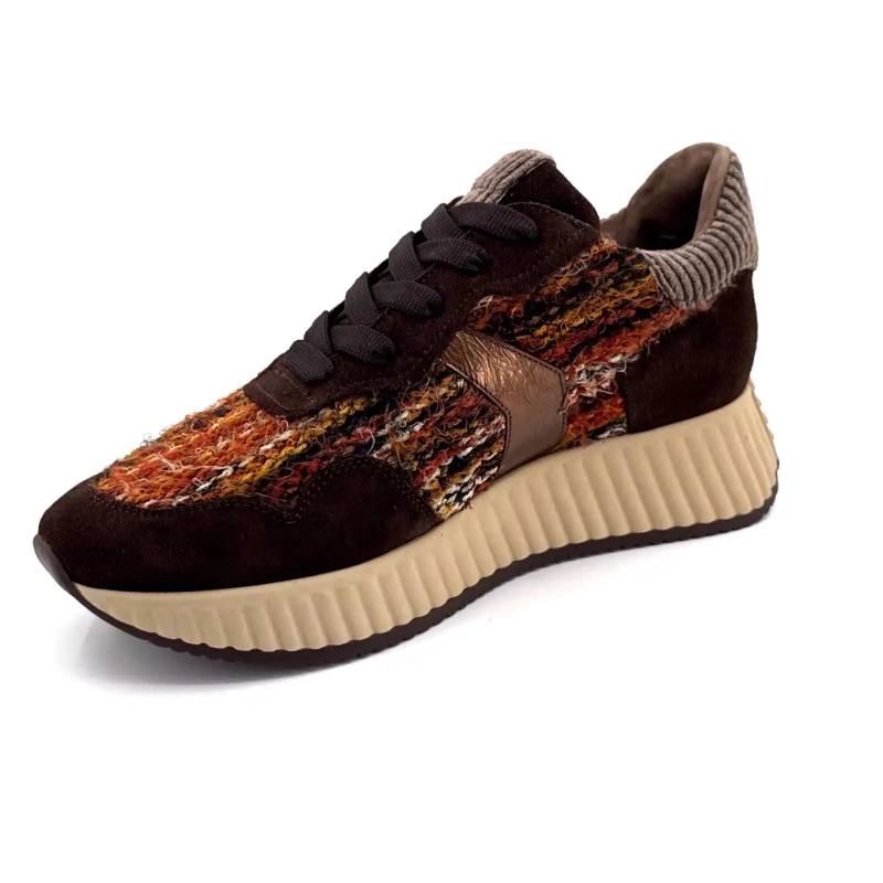 Softwaves 8.95.20 Suede Textile Καφέ Πορτοκαλί Ivoire Chaussures