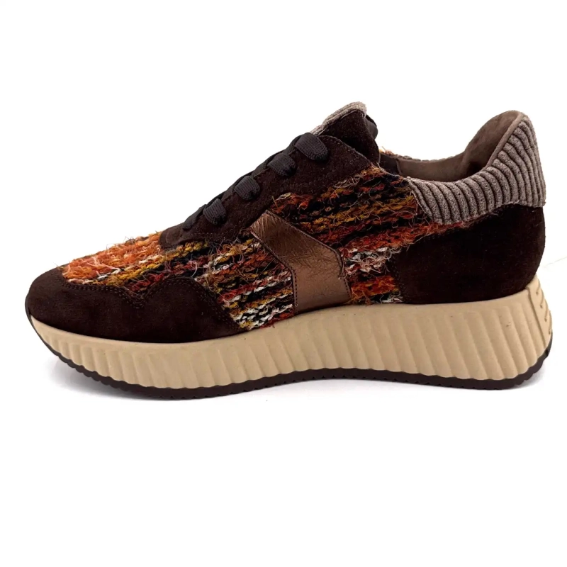 Softwaves 8.95.20 Ante Textil Marrón Naranja Ivoire Chaussures