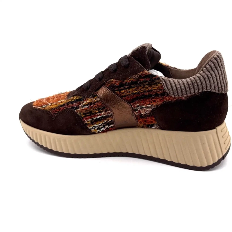 Softwaves 8.95.20 Tessuto scamosciato Marrone Arancione Ivoire Chaussures