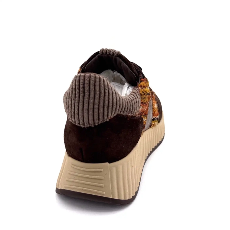 Softwaves 8.95.20 Daim Textile Marron Orange Ivoire Chaussures