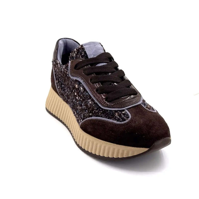 Softwaves 8.95.21 Cuir Marron Textile Marron Bleu Ivoire Chaussures